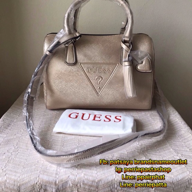 guess-ทรง-speedy-ของแท้มือหนึ่ง-ของใหม่มีถุงผ้า-หนัง-saffiano-สวยหรู-สายยาวปรับถอดได้