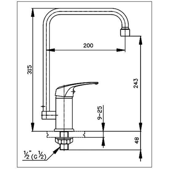 ก๊อกซิงค์เดี่ยวเคาน์เตอร์-cotto-ct158a-hm-ก๊อกซิงค์-ก๊อกน้ำ-ห้องน้ำ-sink-faucet-cotto-ct158a-hm