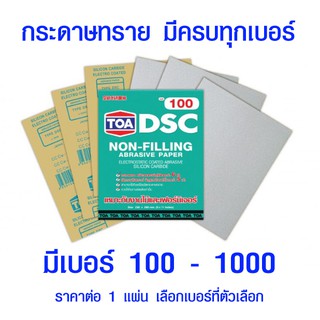 ภาพหน้าปกสินค้าTOA กระดาษทราย (มีทุกเบอร์) งานไม้ สีโป๊ งานขัดทั่วๆไป กระดาษทรายขัดแห้ง กระดาษทรายขัดไม้ ทีโอเอ เม็ดทรายคมขัดได้รวดเร็ว ที่เกี่ยวข้อง