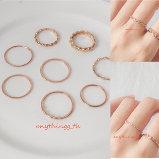 anythingg_th|💍แหวนเงินแท้925 แหวนเกลี้ยงสีPinkgoldแหวนมินิมอล