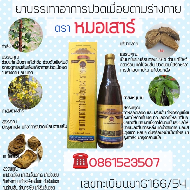 ภาพสินค้ายาบรรเทาอาการปวดเมื่อยตามร่างกายตราหมอเสาร์ของแท้100% จากร้าน herbal_thai99 บน Shopee ภาพที่ 3