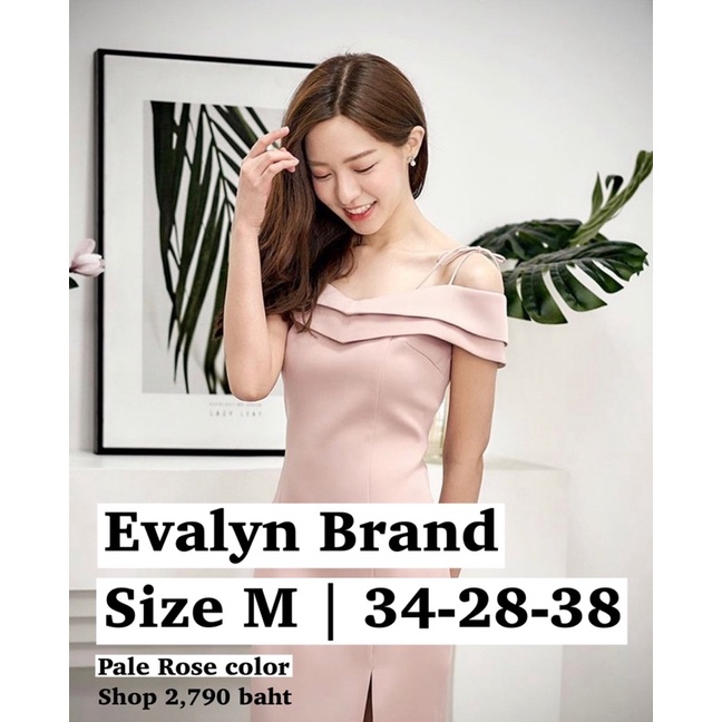 ส่งต่อ-evalyn-brand-size-m-เดรส-สีชมพู-used-สำหรับออกงาน-งานแต่ง