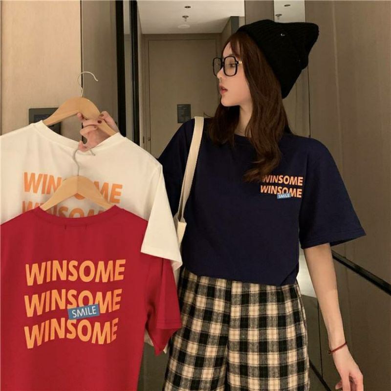 เสื้อยืดคอกลม-winsome-t-shirt-c6244
