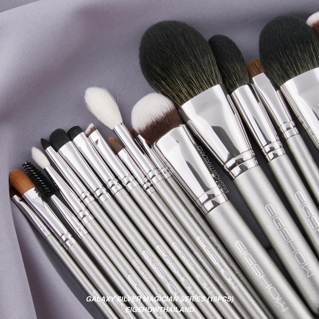 โค้ด-ly8qw-ลดเพิ่ม-40-ชุดแปรงแต่งหน้า-18-ชิ้น-eigshow-magician-series-สี-galaxy-silver