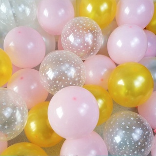 ชุดลูกโป่งยาง รูปดาว สีชมพู ทอง ขนาด 12 นิ้ว สําหรับตกแต่งงานแต่งงาน เบบี้ชาวเออร์ ปาร์ตี้วันเกิด 20 ชิ้น