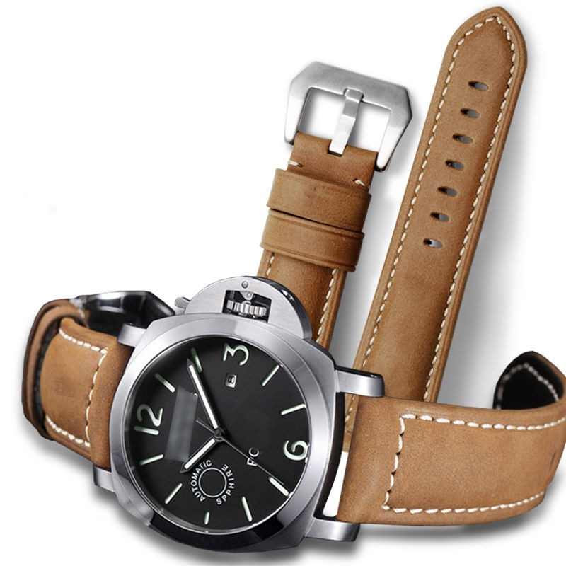 สายหนัง-crazy-horse-panerai-สายนาฬิกาหนัง-handmade-cowhide-mens-panerai-22-24-26mm-watch-accessories