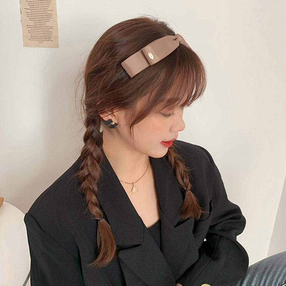 daron-ที่คาดผม-ประดับโบว์-สีพื้น-สําหรับผู้หญิง