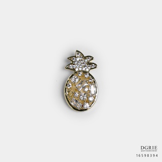 Diamord-Gold Pineapple Brooch-เข็มกลัดสับปะรดเพชร-ทอง