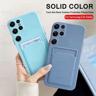 Silicone Soft Phone Cover For Samsung Galaxy S22 Ultra Case Camera Protect Shockproof Sumsung Galaxy S22 Plus S22 Coque