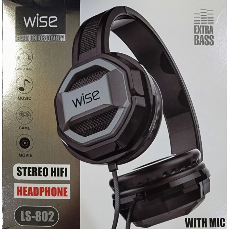 หูฟัง HEADPHONE STEREO HIFI LS-802 WISE BASE ON พร้อมส่ง | Shopee Thailand