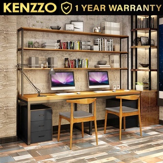 KENZZO: โต๊ะไม้แท้ / ชั้นวางของ ใช้ทำงาน (Mckenna Sturdy Solid Wood Table / Loft Rack)