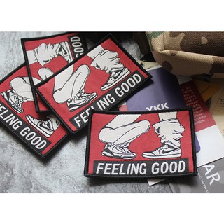 Rock Punk sexy Funny Sex adult Joke patch FEELING GOOD BIKER Dirty Sayings Patches badge