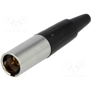 Amphenol AG3M  Mini XLR 3 Pin Male Connector, ตัวแจ็คมินิ XLR 3 Pin ตัวผู้