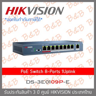 Hikvision DS-3E0109P-E PoE Switch 8-Ports 1Uplink  BY BILLION AND BEYOND SHOP