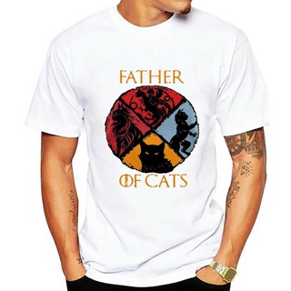 เสื้อยืดผ้าฝ้ายพรีเมี่ยม เสื้อยืดผ้าฝ้าย พิมพ์ลาย FATHER OF CATS Cool Men Baseball &amp; T Shirts Size S 5XL T 1643 L@@K!!