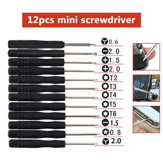 ภาพขนาดย่อของภาพหน้าปกสินค้า12pcs/set Mini Multi-Function Precision Screwdriver Set Smartphone Tablet Repairing Tools Set จากร้าน sgoole.th บน Shopee ภาพที่ 7