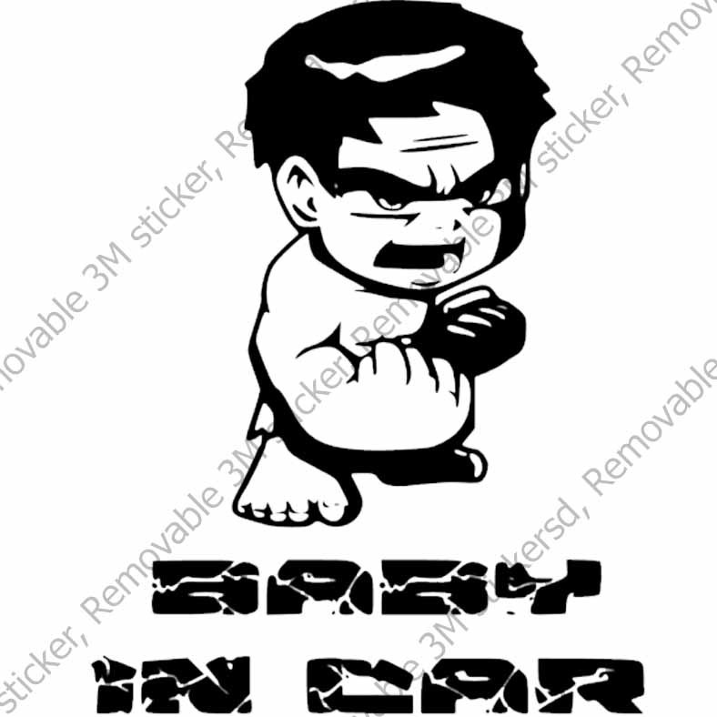 huck-baby-in-car-สติ๊กเกอร์-3m-ลอกออกไม่มีคราบกาว-removable-3m-sticker-สติ๊กเกอร์ติดรถยนต์มอเตอร์ไซ