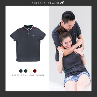 เสื้อโปโลBulltus สีเทาดิน  ( มีเก็บเงินปลายทาง)