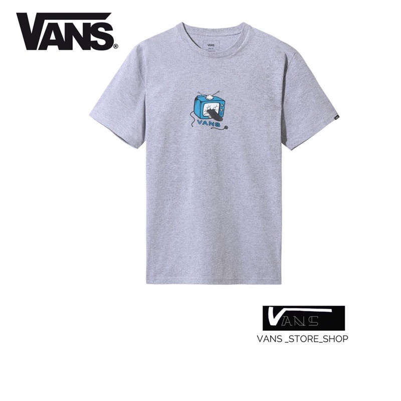 s-5xl-เสื้อยืดvans-skate-tv-t-shirt-athletic-heather-สินค้ามีประกันแท้แฟชั่น