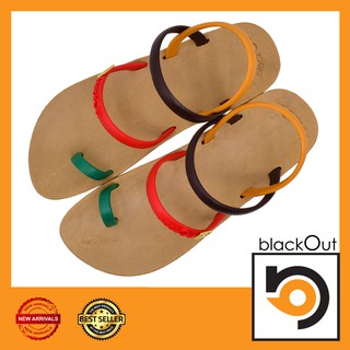 🔰 BlackOut ToeloopSling 🔰 รองเท้าแตะ  รองเท้ายางกันลื่น พื้นทอง(หูรุ่ง)