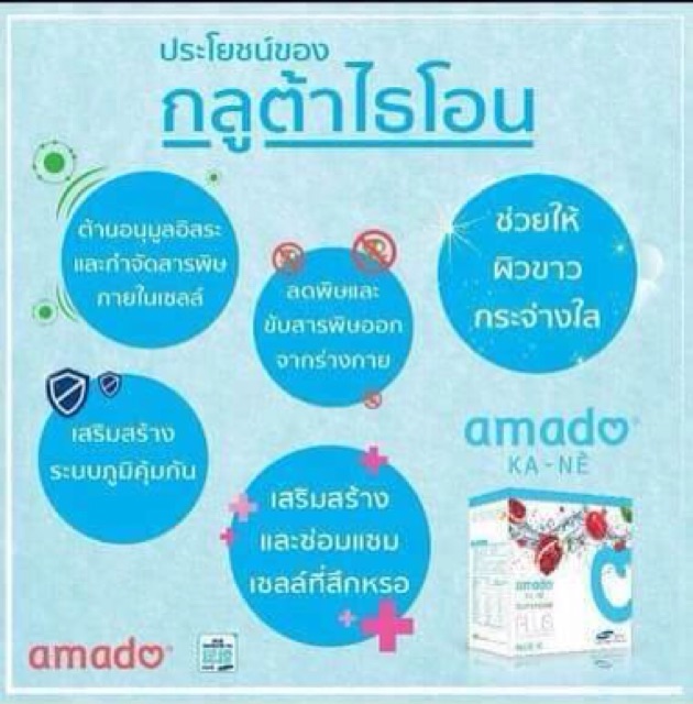 amado-ka-ne-อมาโด้กาเน่-ฟู่แล้วขาว-กลูต้าไธโอนสูตรเข้มข้น