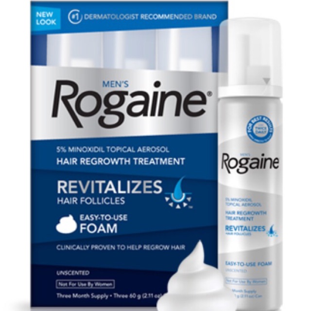 รูปภาพของ(ขวดละ749.- ถ้าซื้อ3ขวด) Men's Rogaine 5% (1 ขวด สำหรับ 1 เดือน) โฟมปลูกผมสำหรับผู้ชาย Foam 60 g โรเกนลองเช็คราคา