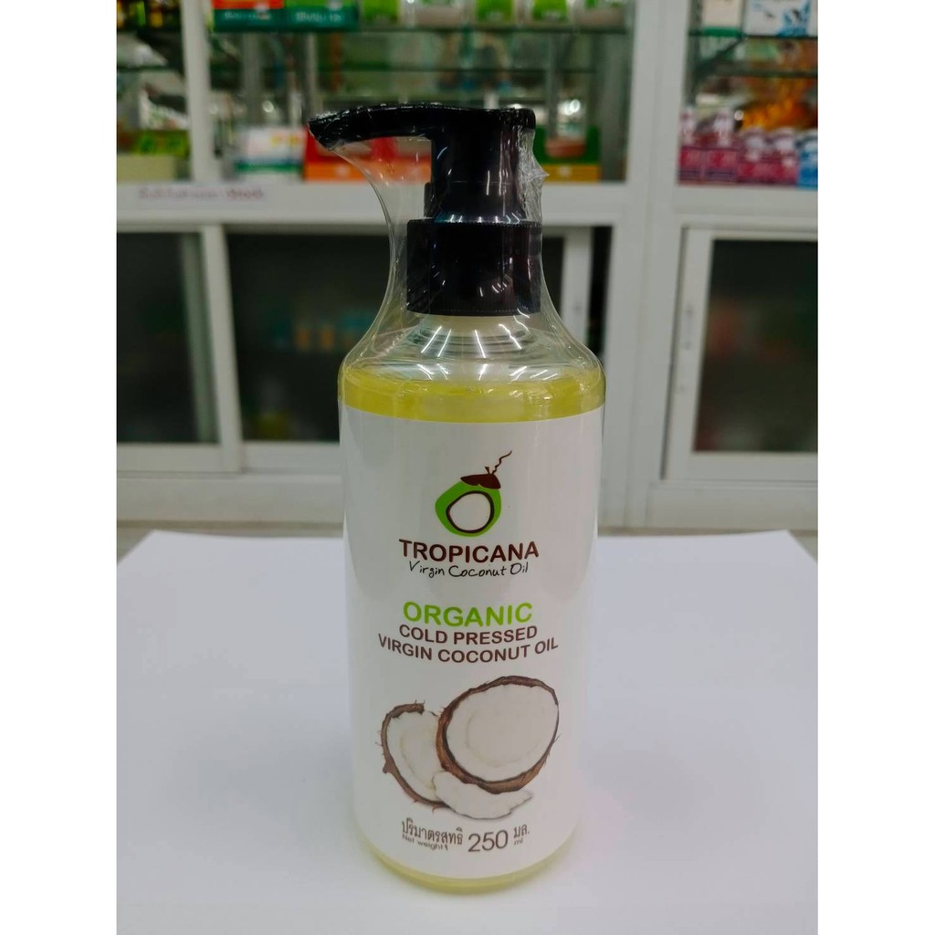 ภาพสินค้าน้ำมันมะพร้าว Tropicana coconut oil น้ำมันมะพร้าวบริสุทธิ์สกัดเย็นออร์แกนิก 100, 250, 500 และ 1,000 ml 1 ขวด จากร้าน rtwr_pharma บน Shopee ภาพที่ 3