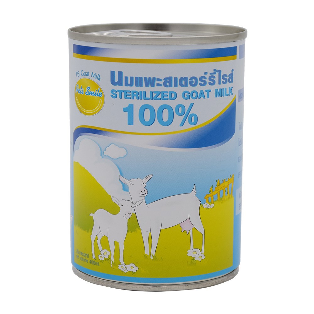 sirichai-goat-milk-sterilized-400ml-x-6-กระป๋อง-นมแพะ-ศิริชัย-แบบน้ำ-นมสุนัข-นมแมว-นมแพะสุนัข-นมแพะแมว
