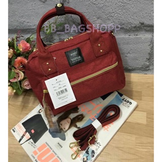 ANELLO 2 WAY POLYESTER CANVAS SHOULDER BAG (outlet) สีแดง