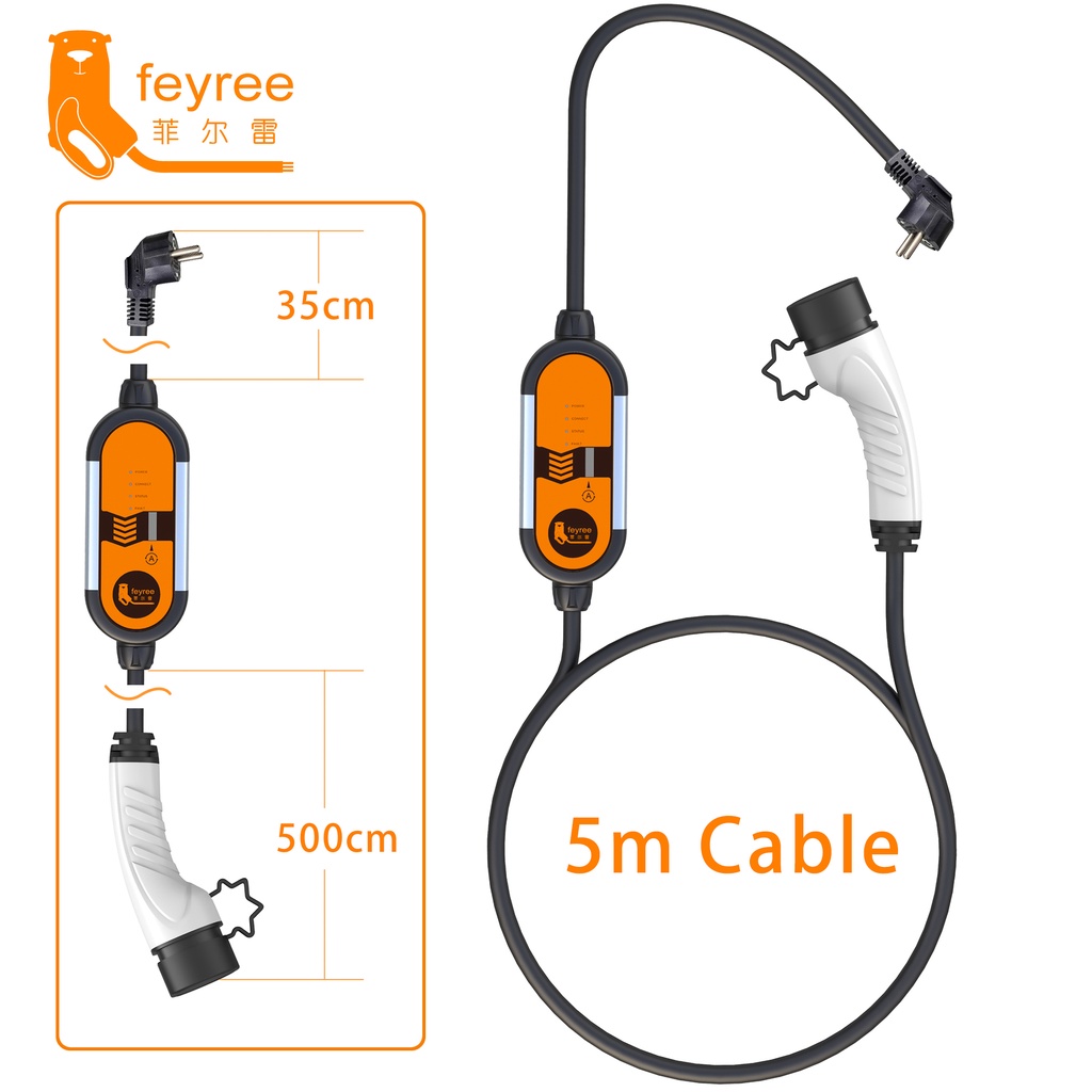 feyree-สายชาร์จ-ev-16a-type1-j1772-แบบพกพา-สําหรับรถยนต์ไฟฟ้า