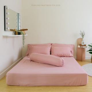 Darling Mattress ชุดผ้าปูที่นอนรุ่นนาโนเทค สีชมพูพาสเทล (ไม่รวมผ้านวม) NANOTECH Bedsheet Set "Pastel Pink" (no duvet)