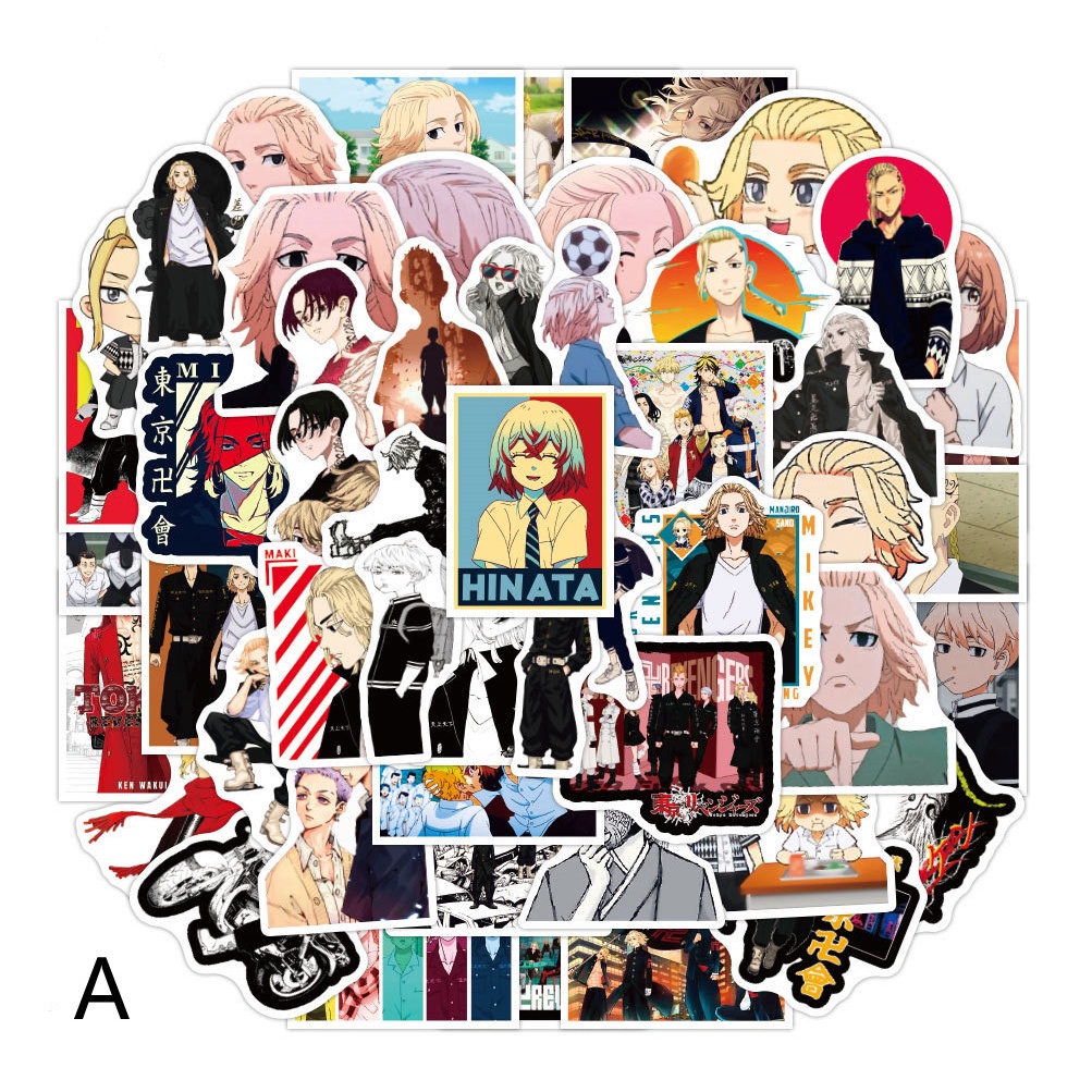 สติ๊กเกอร์-tokyo-revengers-anime-manga-กันน้ํา-2-แบบ-50-ชิ้น