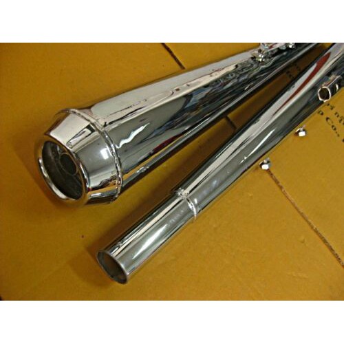 exhaust-set-pair-megaphone-style-chrome-for-honda-cb175-k3-k4-k5-k6-k7-ท่อไอเสีย-เสียงดังถูกกฎหมาย-ได้มาตรฐาน