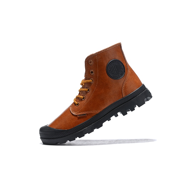 100-original-palladium-brown-martin-boots-womens-leather-shoes-35-39