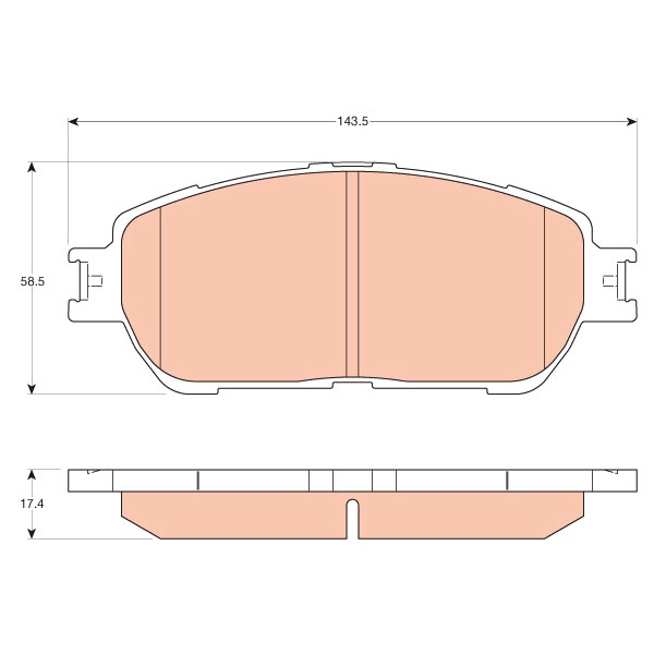 ผ้าดิสเบรคหน้า-lexus-es300-es330-2001-toyota-alphard-2002-estima-mcr30-2000-ventury-2007-gdb3612-trw