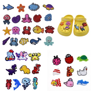 พร้อมส่ง กระดุมติดรองเท้า Crocs Jibbitz ลายการ์ตูนสัตว์ DIY