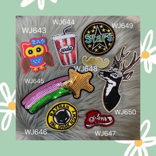 DIY Patches ตัวรีดติดเสื้อผ้า กาวในตัว กระเป๋า รองเท้า รีดกับวัสดุที่เป็นผ้าได้หลากชนิดหรือนำไปเย็บ ปะเสื้อผ้า งานปักผ้า