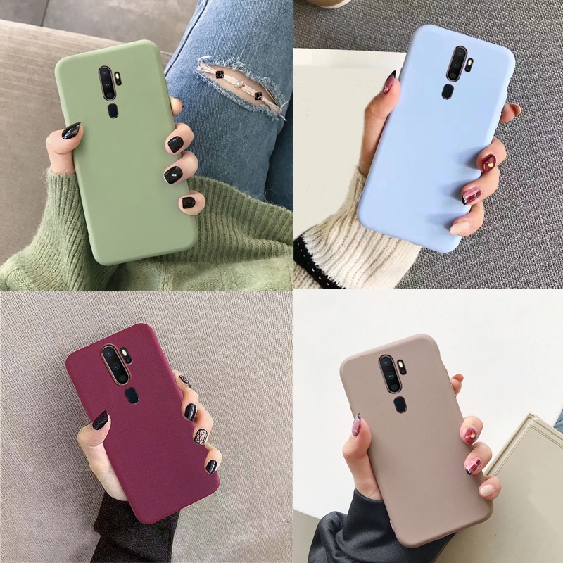 Oppo A5 A9 2020 Reno 2F F11 Pro สีลูกกวาด ผิวด้าน บาง นิ่ม TPU เคส ...