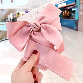 💖พร้อมส่ง!!!กิ๊บโบว์หางยาวสีชมพู💖