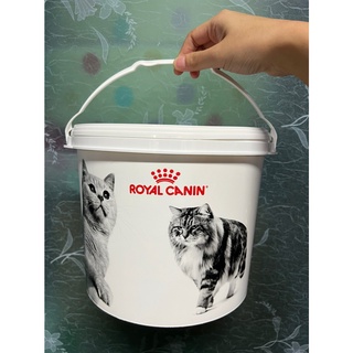 ถังใส่อาหารแมว สุนัข ถังอาหาร Royal canin ถังเก็บอาหารลายแมว ที่เก็บอาหารอย่างดีพร้อมหูหิ้ว 2 โล / 4โล