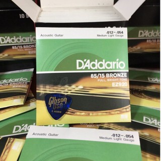 ภาพหน้าปกสินค้าพร้อมส่ง🚚สายกีต้าร์โปร่ง D’Addario (เบอร์ 12) EZ920 สายแท้🎁แถมฟรีปิ๊กกีต้าร์ มูลค่า30.-ฟรี💥 ที่เกี่ยวข้อง