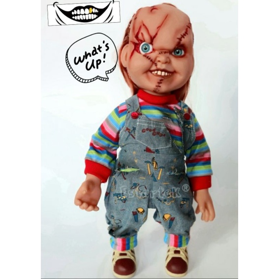 โมเดล-ฟิกเกอร์-chucky-reissue-รอยแผลที่หน้า-i-can-talk-รุ่นพูดได้-collection-action-figure-สูง-15-นิ้ว-38-cms