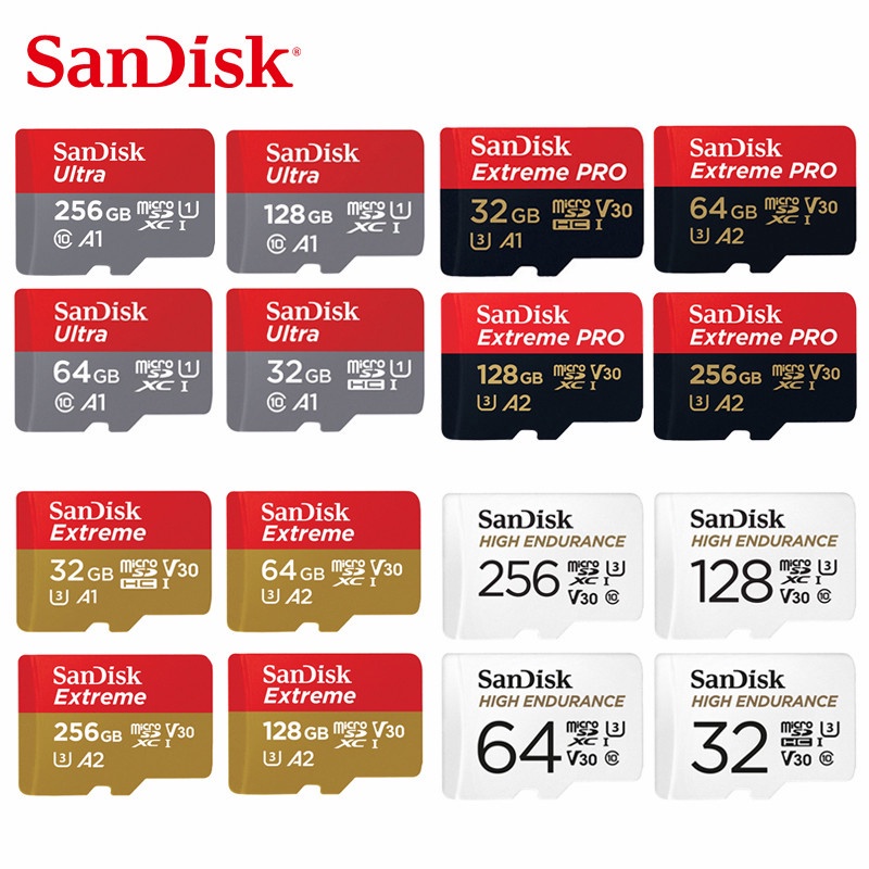 ภาพหน้าปกสินค้าSandisk C10 การ์ดหน่วยความจําโทรศัพท์มือถือ 256g 128G 64g 32g 16g microSD TF จากร้าน zelin.th บน Shopee