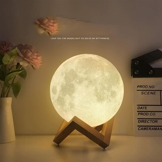 Bingo โคมไฟกลางคืน รูปดวงจันทร์ 3D อบอุ่น ของขวัญวันเกิด