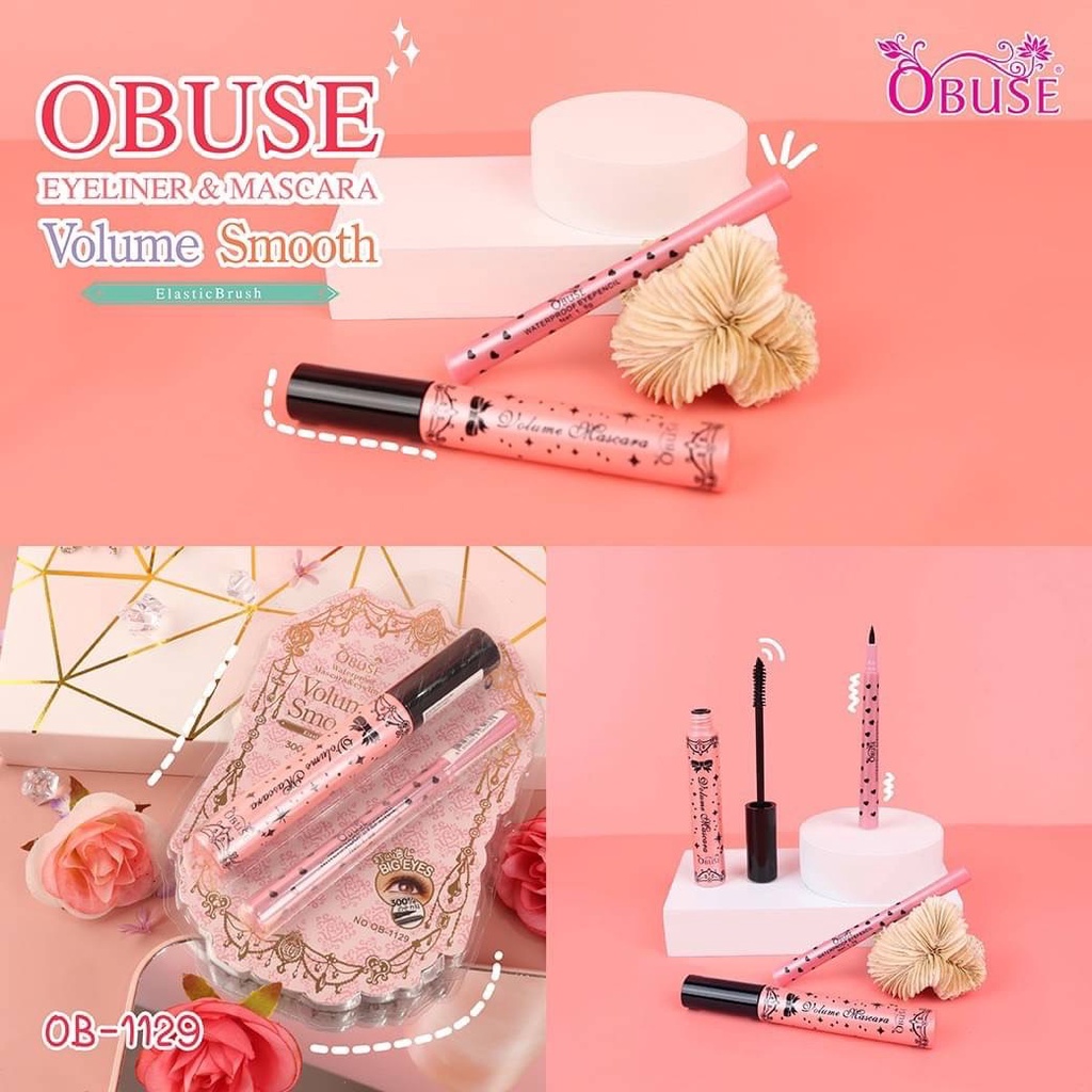 ob-1129-obuse-eyeliner-amp-mascara-โอบิวซ์-อายไลเนอร์และมาสคาร่า-อายไลเนอร์ชนิดน้ำ-แห้งเร็ว