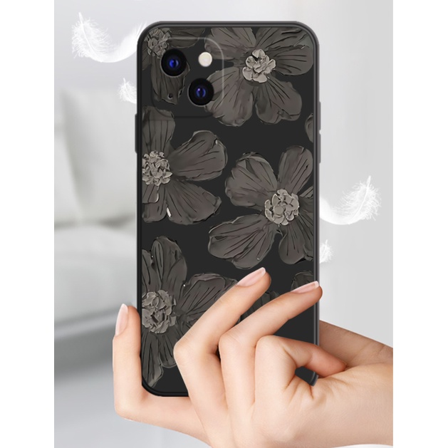 dmy-เคสซิลิโคนนิ่ม-กันกระแทก-ลายดอกไม้-สําหรับ-iphone-12-pro-max-11-13-mini-xs-max-xr-x-6-6s-7-8-plus