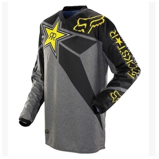 พร้อมส่ง เสื้อกีฬาแขนสั้นลําลอง ลายทีม Rockstar Energy Drink MTB MX ATV สําหรับขี่รถมอเตอร์ไซค์วิบาก