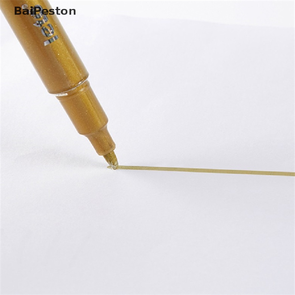 baipeston-gt-ปากกาแท็กกระดาษ-สีเมทัลลิก-สีทอง-สีเงิน-สําหรับตกแต่งสมุดอัลบั้มรูปภาพ-วันเกิด