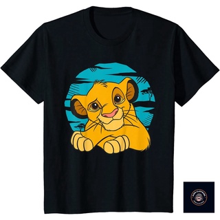 เสื้อยืด พิมพ์ลาย Disney The Lion King Young Simba Resting Blue 90s นําเข้า สําหรับเด็กผู้ชาย ผู้หญิง อายุ 1-12 ปี