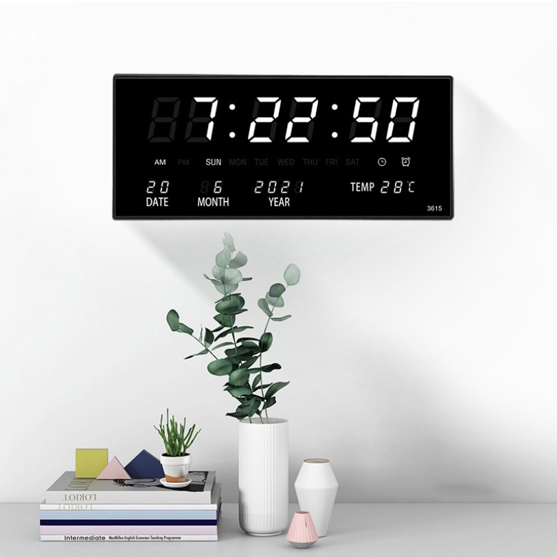 ภาพสินค้านาฬิกาดิจิตอล LED แขวนติดผนัง Number Clock แขวนผนัง รุ่น NO JH-3615 LED ขนาด 36x15x3CM มี4สีให้เลือก จากร้าน jck.500 บน Shopee ภาพที่ 1